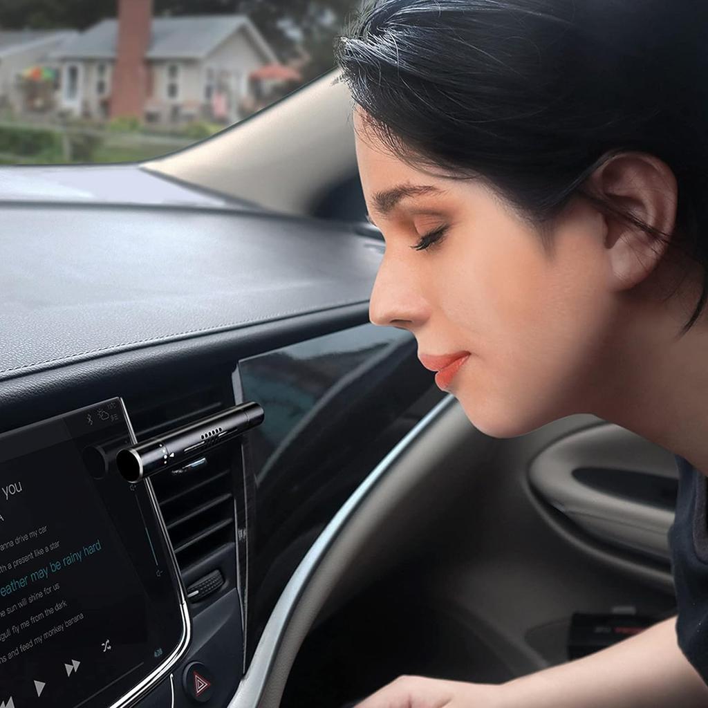 Auto-Lufterfrischer, Diffusor, Entlüftungsclips, Parfüm, ätherische Ölsticks für Frauen und Männer, Auto-Duft, Dekorationszubehör(Schwarz)