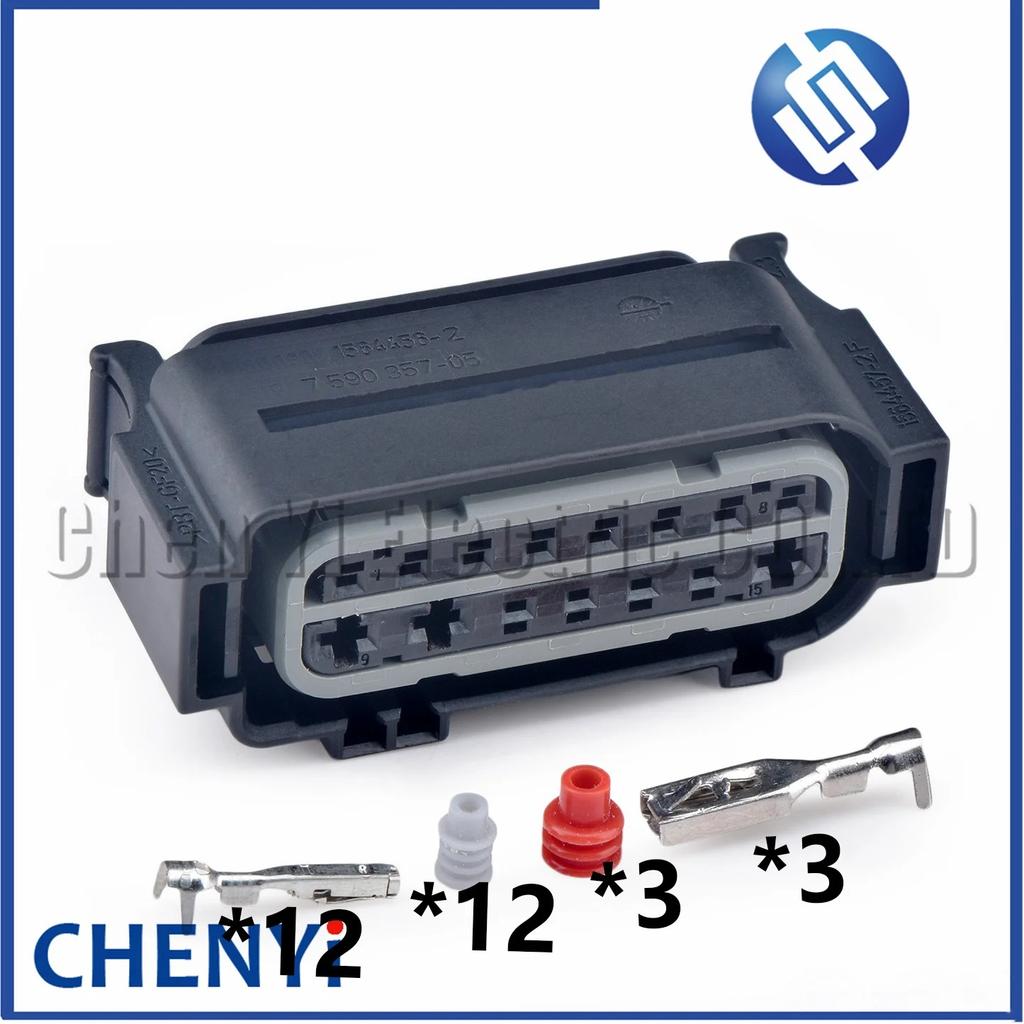 15 Pin Auto connector Car front bumper radar sensor harness plug 1564456-2 7590357-05 1564457-2 7590364-02 1564460-2