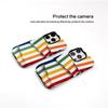 Striped Two-in-One Phone Case, Compatible with Apple 14/15ProMax/16, Korean Style