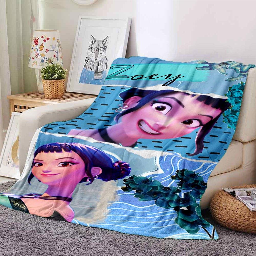 

1pc Hunter X Kopo group - Themed Flannel Blanket - Suitable for Bed, Home Decor, Graduation Gifts, Easter, Back to School, ChristmasA60 80cmx120cm(31inx47in)