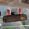 2Pcs Cute Plush Rabbit Ears Car Decor Motorcycle Rearview Mirror Decoration Helmet Automotive Interior Stickers Car Accessories