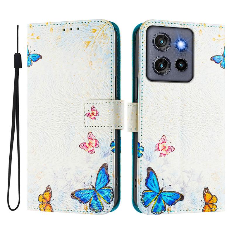 Luxury Flip Leather Case For Motorola Edge 60 Pro Flip Cover on For Moto Edge 60 Fusion Stylus 5G Wallet Bags Flower Cases Shell