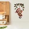 Holiday Switch Plate Covers Cute Hanging Monkey Sticker for Christmas/Halloween Decor, Self-Adhesive Light Sticker, Removable PVC Wall Art Decal