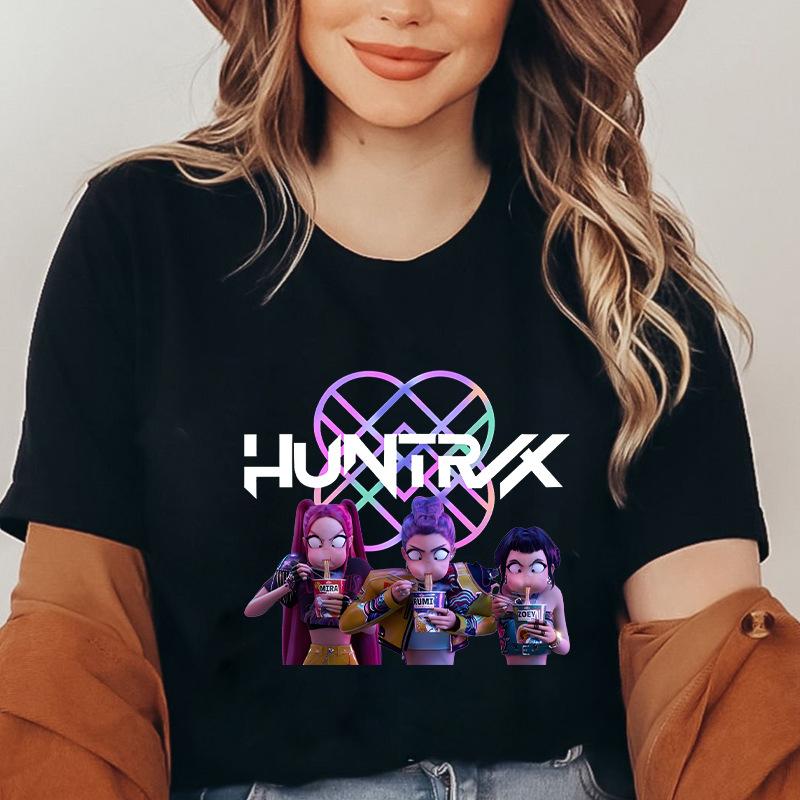 

Kpop Korean Wave Witch Hunt printed T-shirt casual short sleeved top 4XL