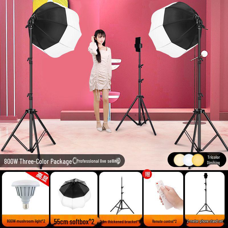800W Ultra-Bright Spherical Fill Light for Professional Beauty Photography and Indoor Clothing Shoots