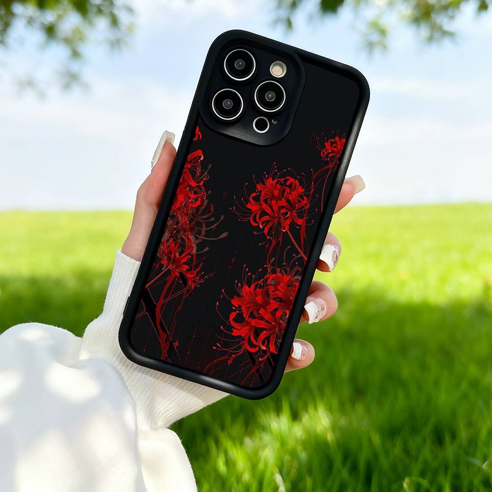 

Чехол для телефона Красный Паучий Лилия Для IPhone 17 16 15 14 12 11 13 Pro Max Мягкий Чехол Для IPhone 17 Air 16E Plus Чехол iPhone 13 pro