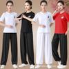Tuta Tai Chi donna estiva nuova manica corta tuta da allenamento tuta arti marziali tuta da esibizione stile cinese tuta tai chi uomo e donna