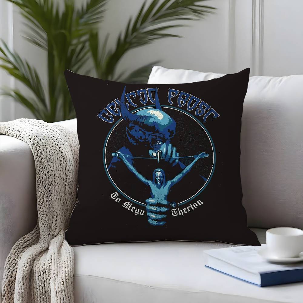 C-Celtic-Frosts Band Pillow Case Plush Fabric Soft Pillowcase Double Sided Print Cushion Cover Household Gifts