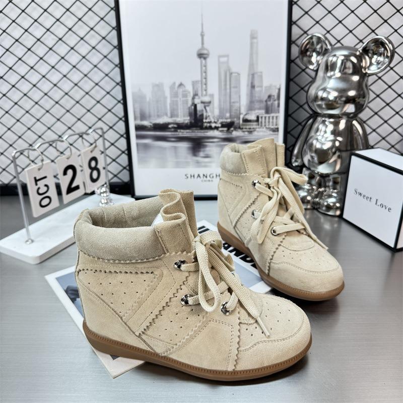 Vintage Martin Boots Damen 2 Neue Lässige Stil Dicksohlige Absatzsteigernde Kurze Stiefel Modische und Vielseitige Damen Single Boots