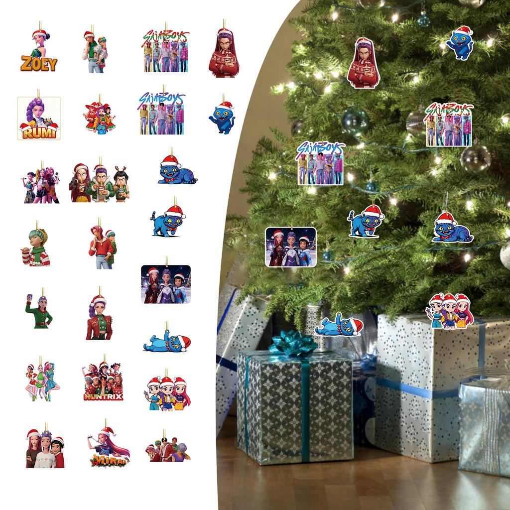 Kpop Demon Hunters Christmas Countdown Calendar Acrylic Wall Hanging Gift For Teens