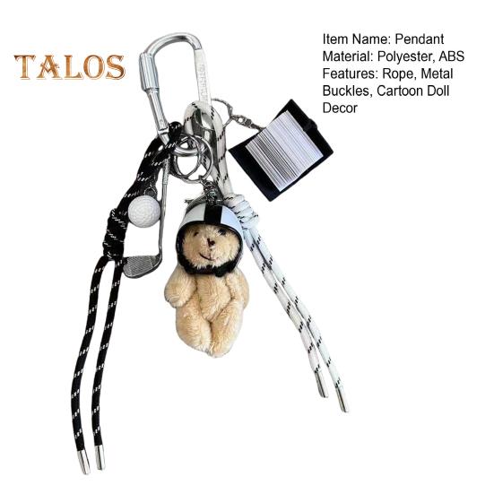 Tauveske Charms for veske Veske Charm Hengende Ornament Ryggsekk Charm Vintage Metallspenner Skolesekk Skulderveske Nøkkelringanheng