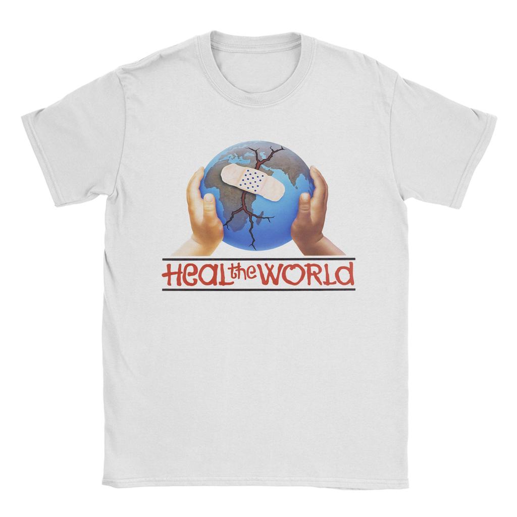 Earth Day Walk For Mj T Shirt Unisex Unisex Pure Cotton Funny Tshirt Round Neck Heal The World Tee Shirt Short Sleeve Tops Big Size