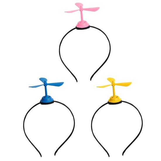 Spoof Headband Windmill Decoration Men Women Hair Hoop Elastic Funny Hair Accessory for Daily Party Wear
