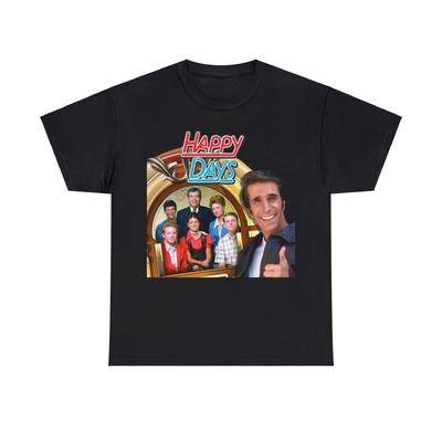 Happy Days Heavy Cotton Tee, Ron Howard, Henry Winkler, Tom Bosley, Marion Ross