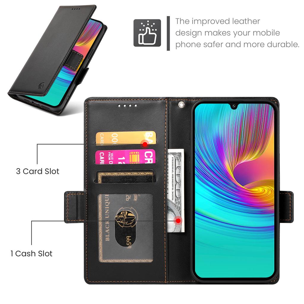 DF-010 For Samsung Galaxy A16 5G/A16 4G Stand Case PU Leather Wallet Phone Cover