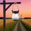 Solar Lantern Outdoorlights, Flickering Flame Solar Lantern Waterproof Light, Hemp Rope Hanging Solars Lanterns, One-Touch