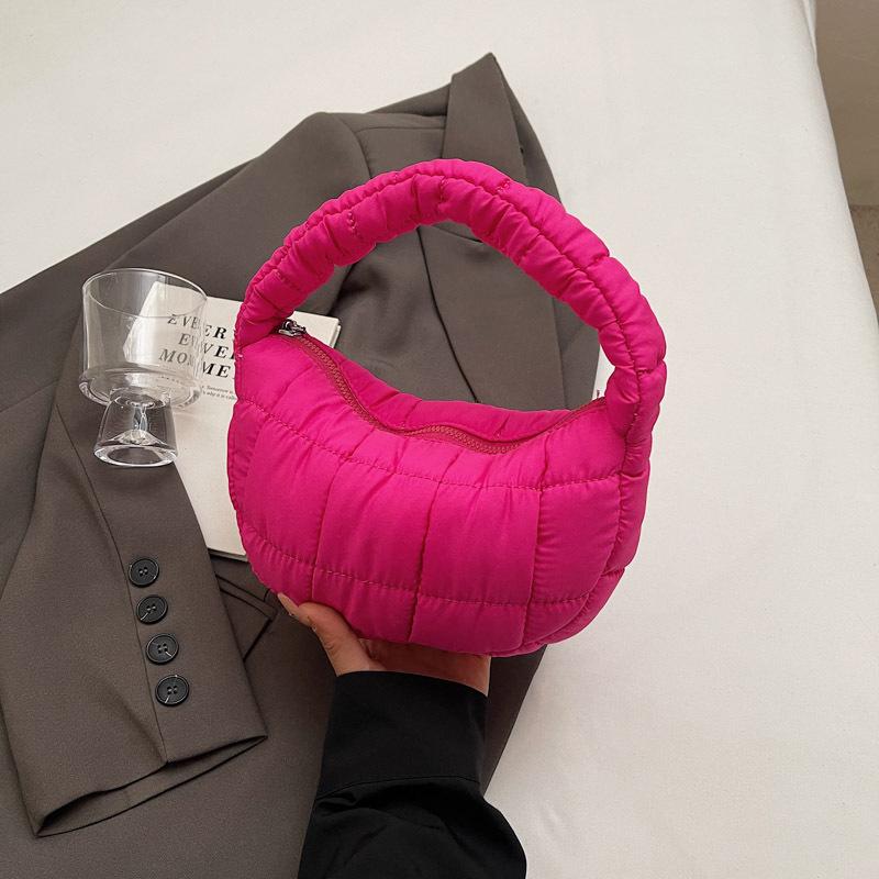 Mini cloud bag rhombus new simple down bag handbag mini small bag mobile phone bag