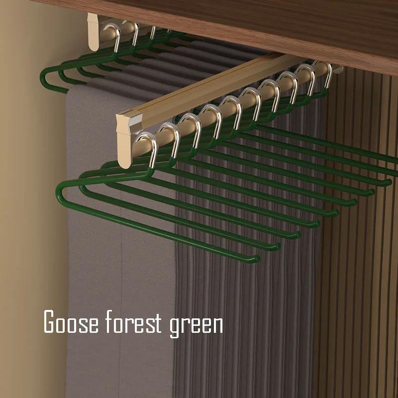 10PCS Goose Type Pants Rack Household Hanger Special Traceless Non-slip Goose Shaped Z Word Short Wardrobe Storage Artifact