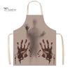 Novelty Barbecue Apron Halloween Butcher with Realistic Blood Stain, Washable Protective Work Apron, Funny Prank Gift Horror Costume Prop for Cosplay