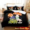 Top Cartoon Cottagecore Frog Mushroom 3D Bedding Set Duvet Cover Quilt Cover Pillowcase Comforter king Queen Size Boys Adult