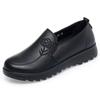 Mother's Shoes Soft Leather Bottom Embroidered Leather Shoes Middle-aged and Elderly Deep Mouth Single Comfortable Women's Shoes