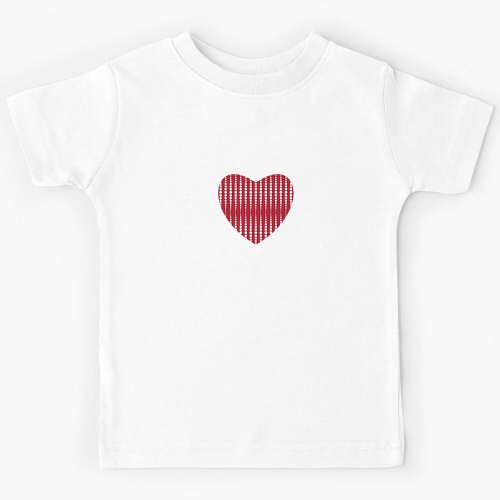 Light Red nd White Polka Dots on Red Kids T-Shirt 100