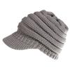 Ins neue gestrickte Baseballkappe für Damen ohne Logo offene Zopfmütze Hüte für Damen und Herren Skisportmütze