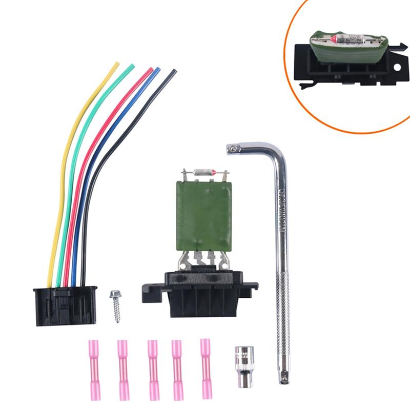 Heater Blower Resistor For FIAT GRANDE PUNTO Heater Resister Wiring Loom Repair Plug Resistor 13248240 77364061 55702407