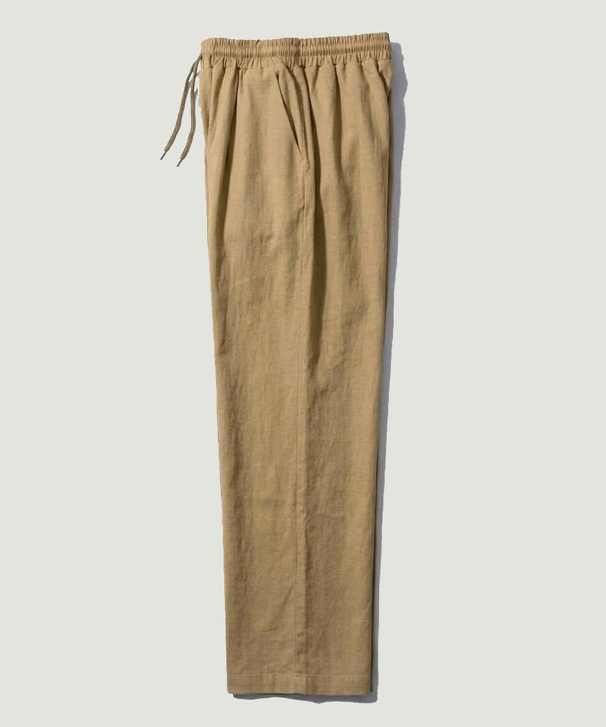 EASE Linen Elastic Waist Pants [Regular Fit]_Beige_Unisex
