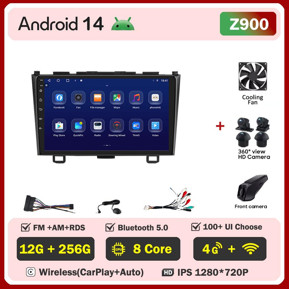 For Honda CR-V 3 RE CRV 2007-2011 Car Multimedia Video Player Android Auto Car Radio Touch Screen GPS Navigation Mirror Link