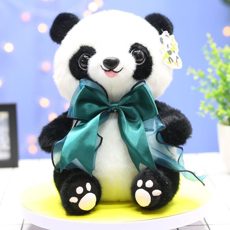 Cute Bow Tie Giant Panda Doll Plush Toy Rag Doll Gift for Children's Girlfriend Best Friend Lover