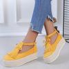 fashion Woman Vintage Flat Platform Sandals Ladies Sewing Shoes Woman Fashion Tassel Comfortable Sandals Female Chaussuress667