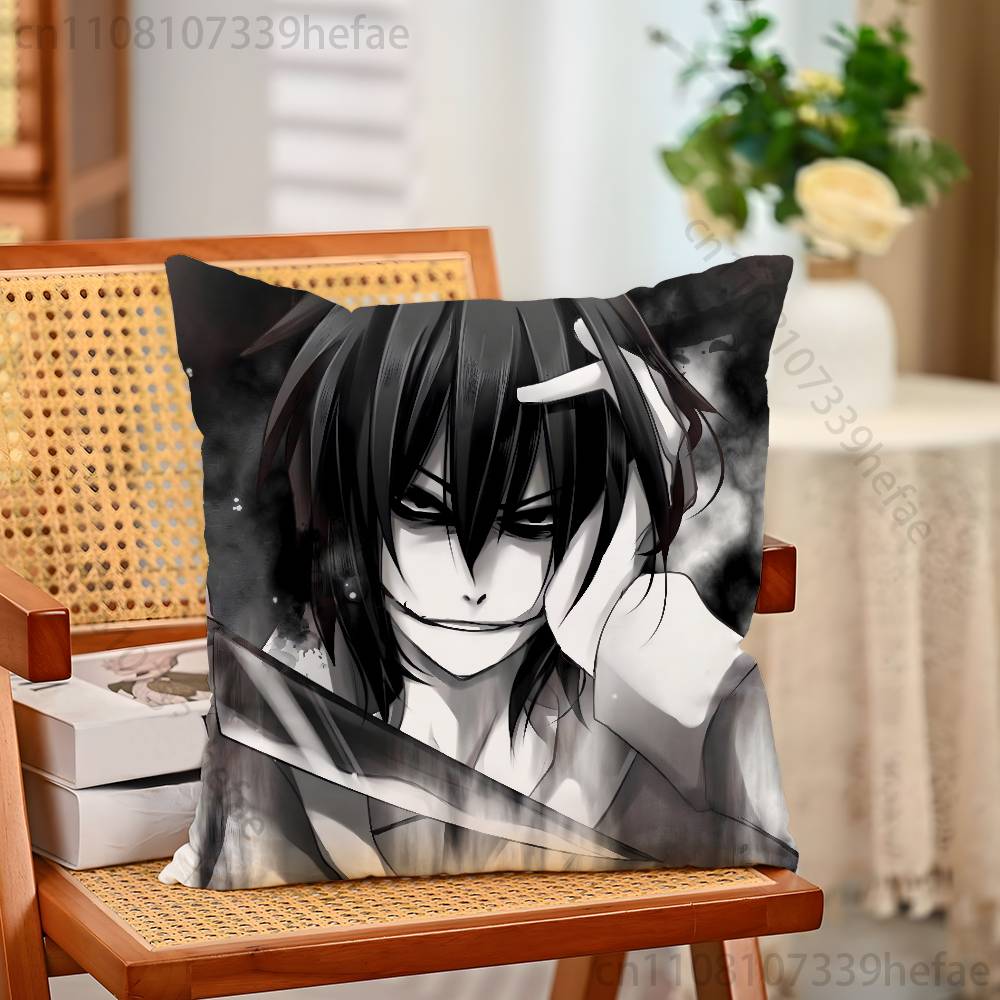 Creepy Urban Killer Jeff Pillow Case Plush Pillow Cases Home Decoration Pillow Cover for Sofa Bed Chair Living Room