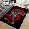 MMA Fighter Kick Red Flames suitable as a non-slip mat for the living room or bedroom sofa