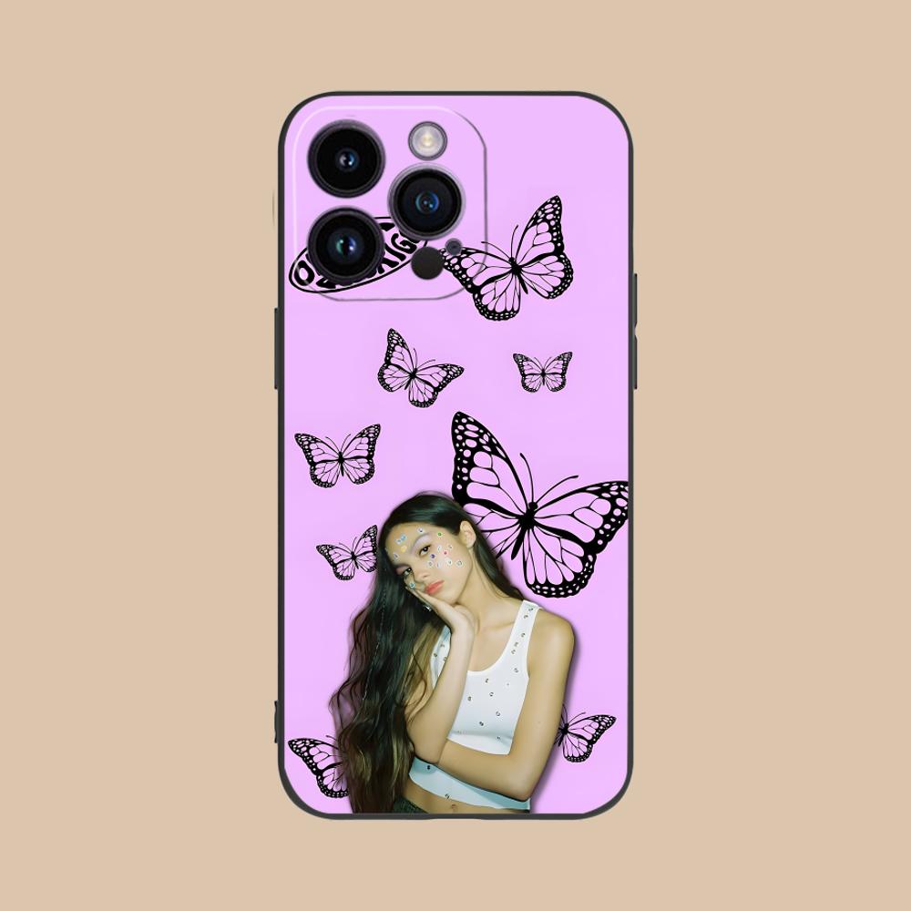 

Mobile Olivia Phone Case for iPhone 16 15 14 13 12 11 X XR XS 8 7 Pro Max Plus Mini Black Cellphones Cover Smartphone iPhone7-8 Plus
