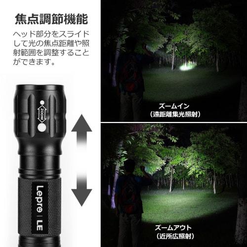 LED Flashlight, Handheld Flashlight with High-Brightness Chip, Adjustable Zoom, Lightweight, Compact, Battery-Operated, Includes AAA Batteries, Ideal