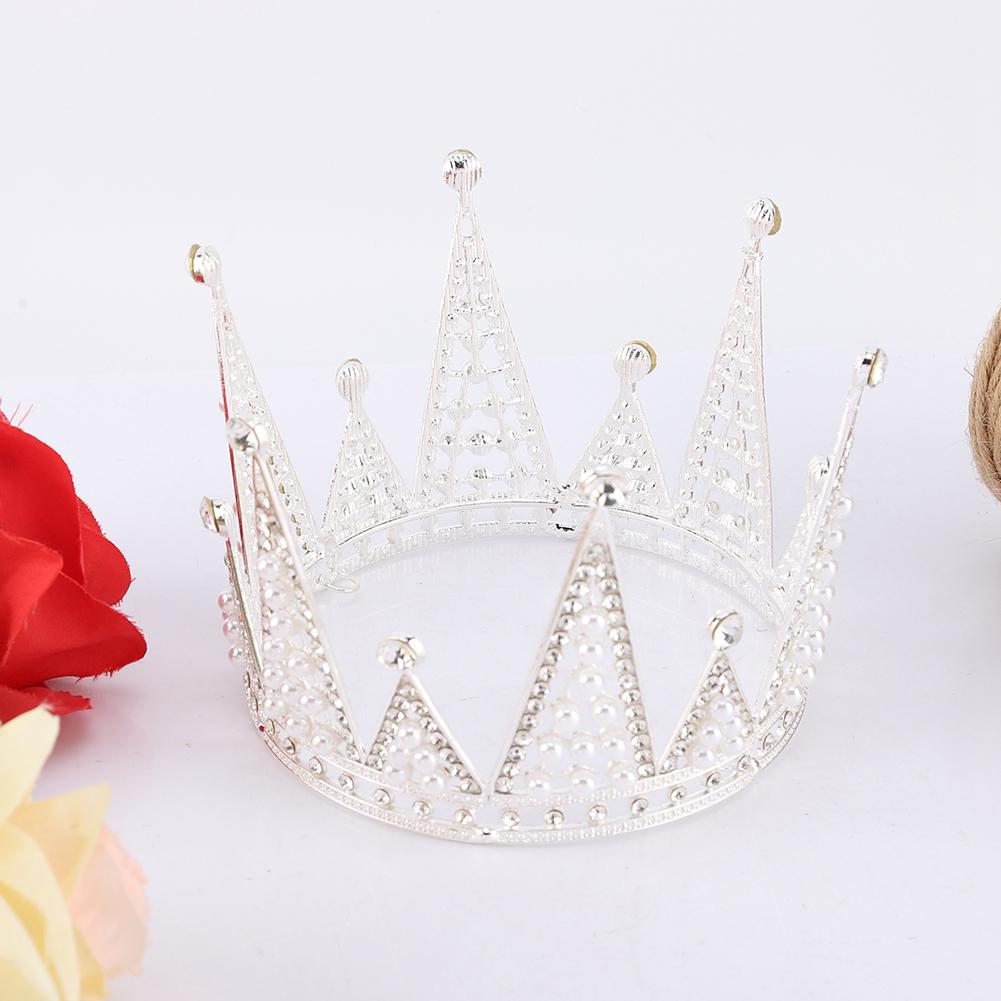 Mini Crown Cake Topper Metal Happy Birthday Cake Toppers Wedding Cake Decorator