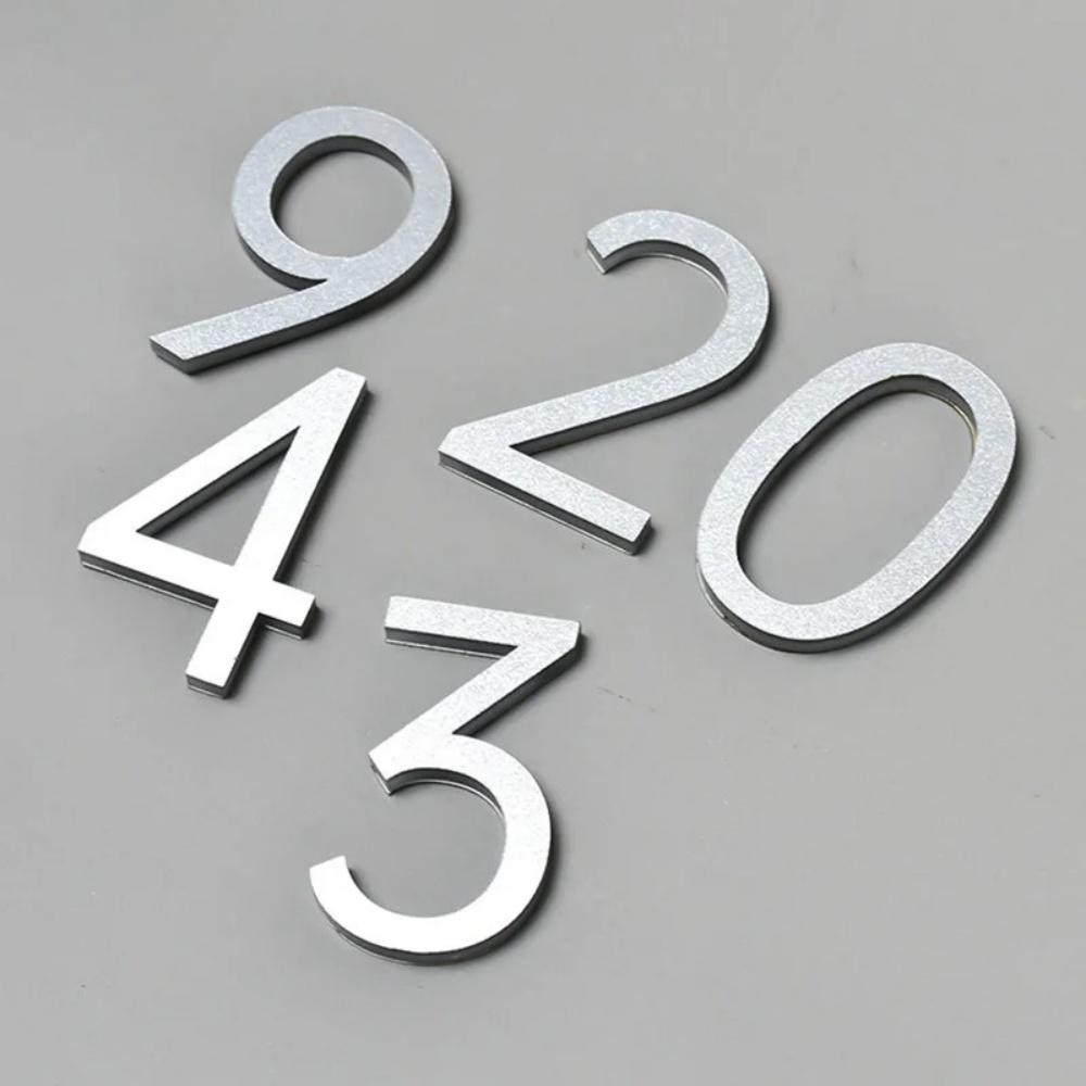 10PCS Self Adhesive 3D Number Door Plates 0-9 Number Acrylic Stickers Mailbox Sign Address Plaque House Apartment Cabinet