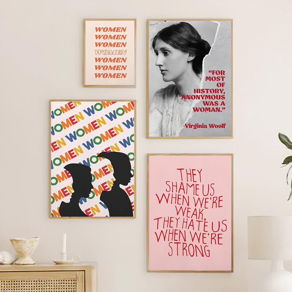 Donne femministe regali ufficio parete tipografia poster stampa grande amore materno tela pittura stanza arredamento casa citazione arte astratta