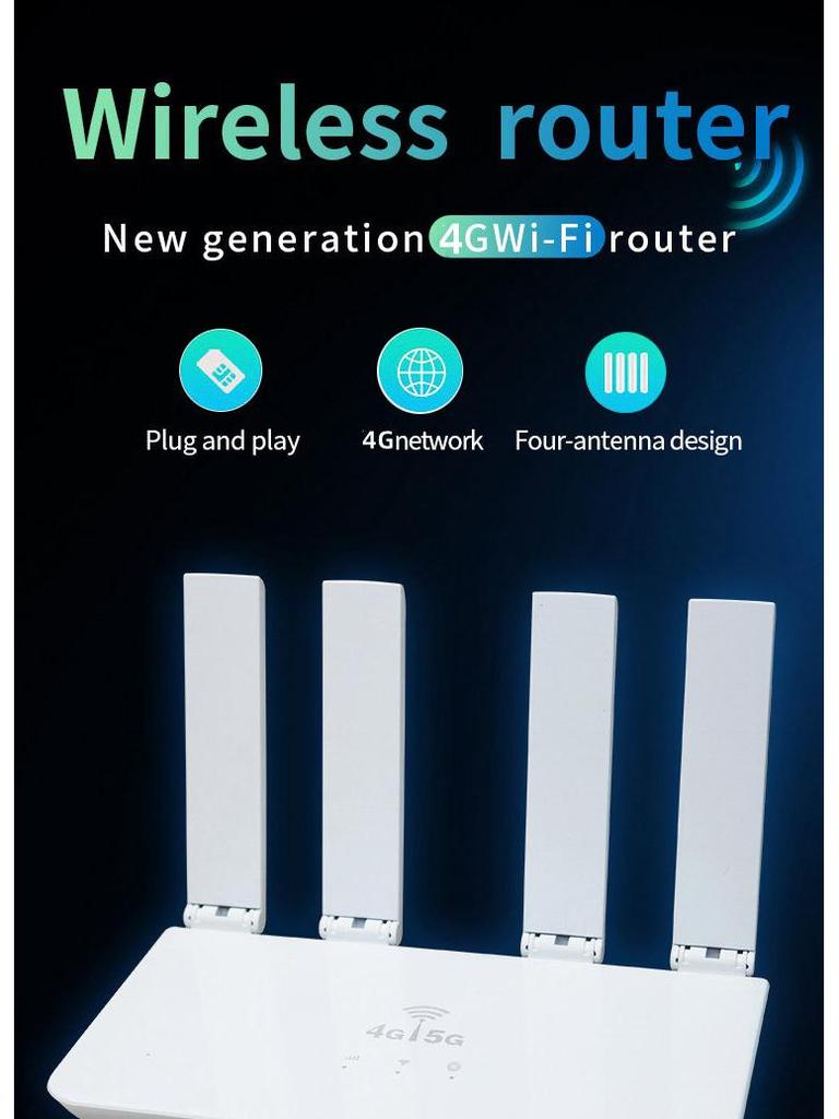 4G Wireless 300M WiFi SIM Card Router for Europe, Southeast Asia, Africa - Model CPE906