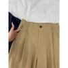 Khaki Wide-Leg Casual Pants for Women, Early Spring New Style, High-Waisted Loose Fit, Slimming for Pear-Shaped Body, Workwear Pants