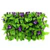 2M Kunstig Hekk Blomsterblad Hagegjerde Vegg Personvernskjerm Espalier