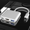3 in 1 USB C Digital Multiports Adapter with 4K HDTV Output for Laptops and Tablets High Resolution HDTV Adapter