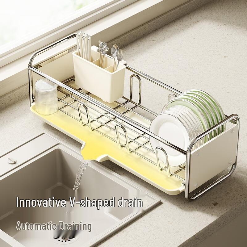 Van Gogh Kitchen Sink Dish Drying Rack with Chopstick Holder