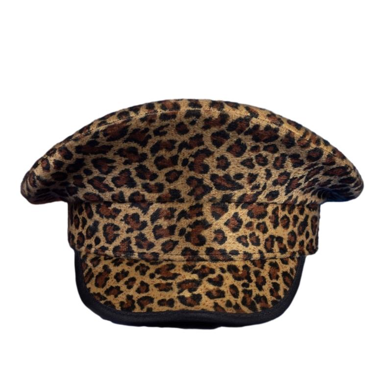 

Captain Hat for Disco House Cocktail Parties Stage Captain Hat for Men Women Leopard Print Hat for Male Female 1 леопард друку кольору