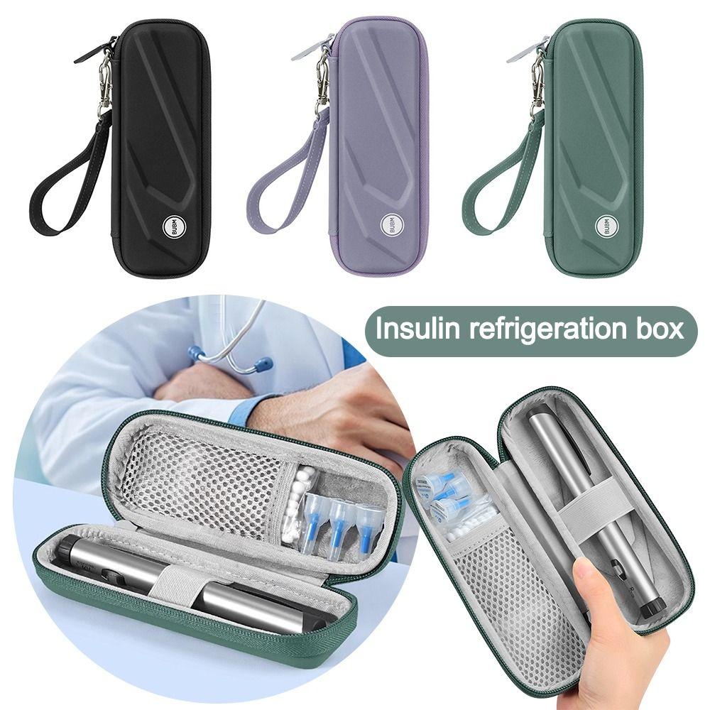 EVA Insulin Cooling Bag Waterproof Thermal Insulated Translation Pen Storage Bag with Gel Pocket Pill Protector for Diabetics