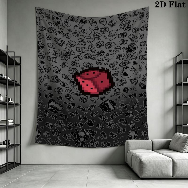 The Binding of Isaac Wall Tapestry Aesthetic Wall Hanging Printed Fabric Blanket Decorative Tapestries for Bedroom Living Room Home Decor