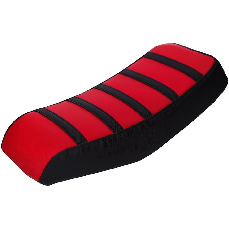 JMCHstore Red Ribbed Mini Bike Seat Cover, Gripper Soft Seat Cover for Monster Mega Moto MMB80 80cc MMB105 105cc, for Coleman Realtree RB100 RT100