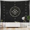Ästhetische Kunstdekorations-Wandteppich, mystische Symbole, Zaubersprüche, psychedelisch, Wanddekorations-Hintergrund, Wohnzimmer, Schlafzimmer
