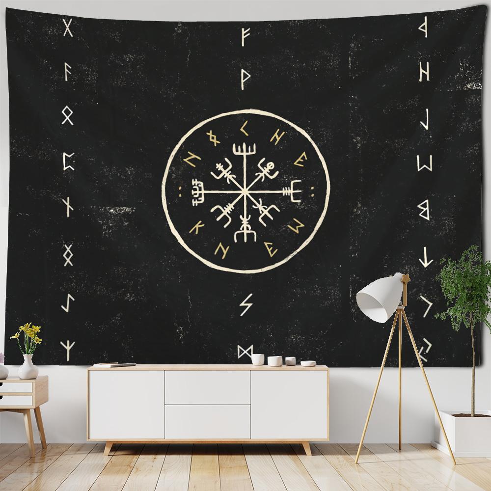 Ästhetische Kunstdekorations-Wandteppich, mystische Symbole, Zaubersprüche, psychedelisch, Wanddekorations-Hintergrund, Wohnzimmer, Schlafzimmer